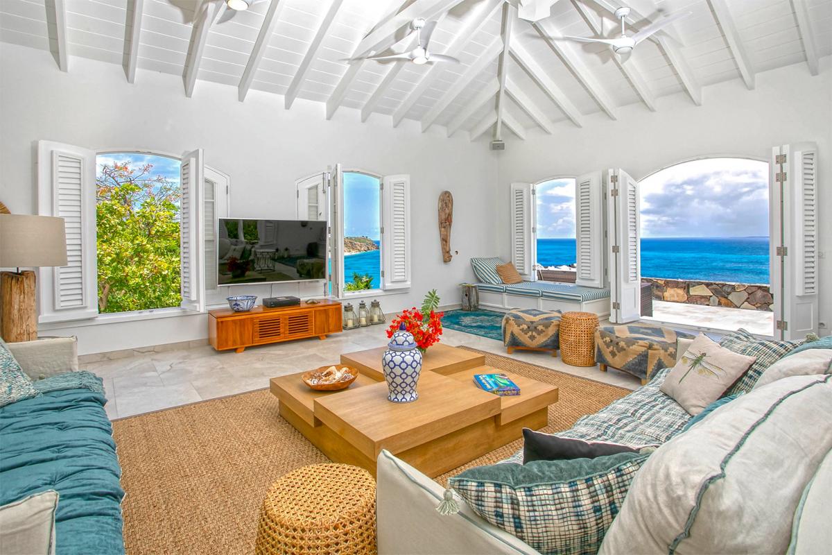 Luxury Villa Rental St Martin -Cosy living room